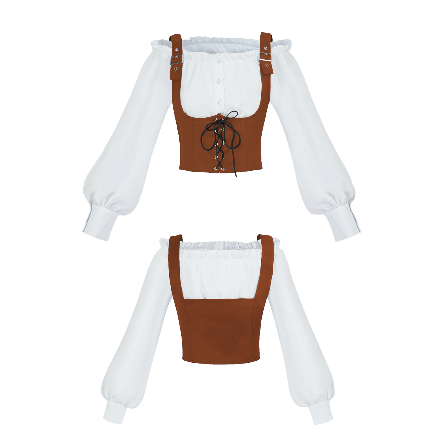 Blouses - Комплект костюма в стиле Ренессанс, состоящий