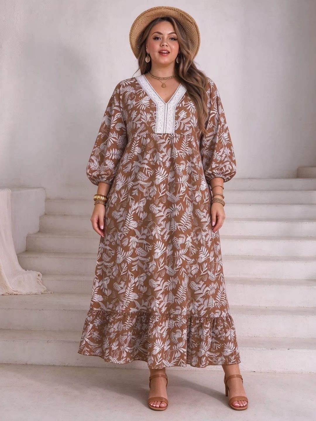 Женское платье макси больших р – обзор и цена Boho Summer Beach Maxi Dress