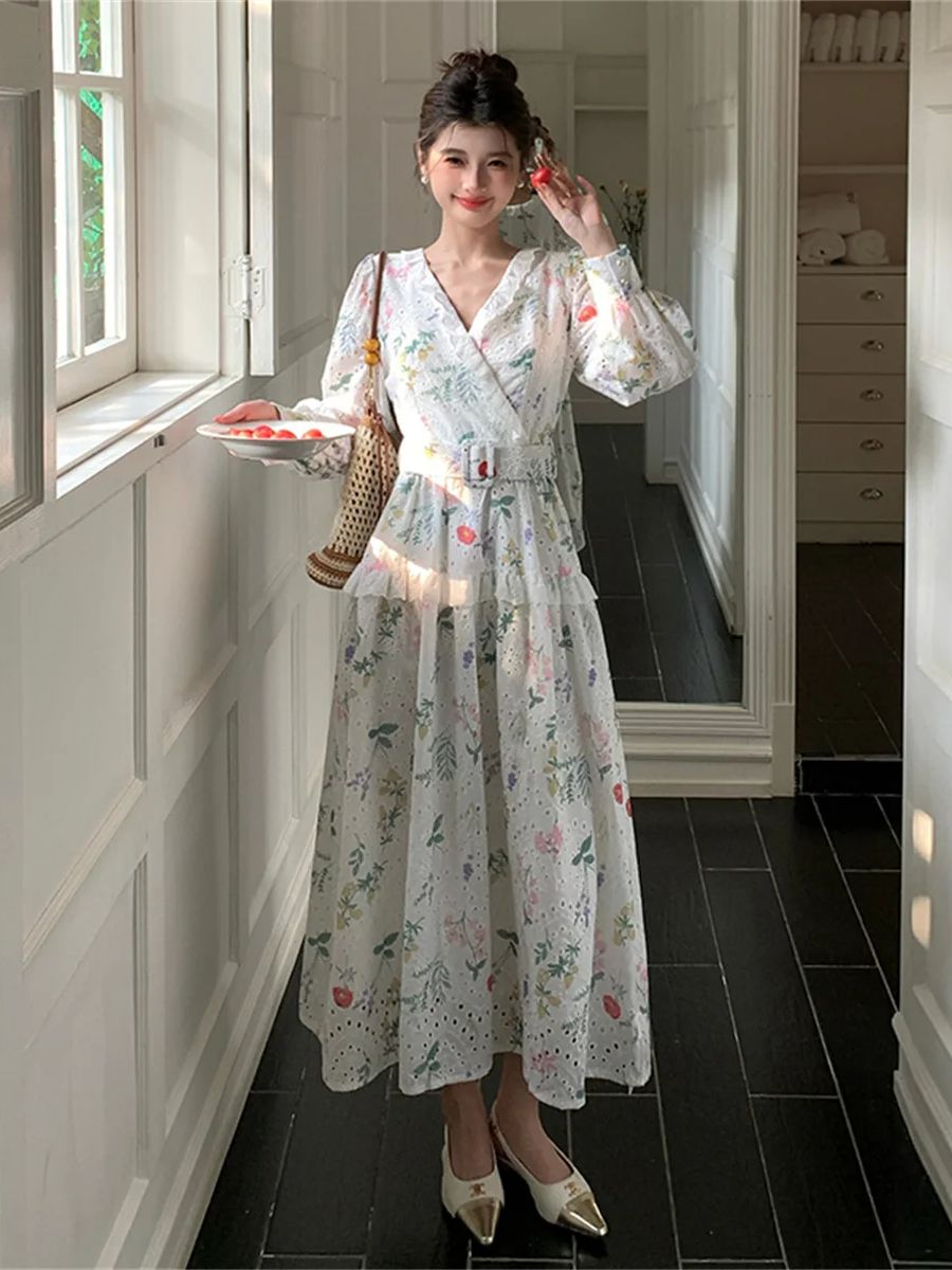 Французское романтическое плат – обзор и цена French Vintage Floral Midi Dress