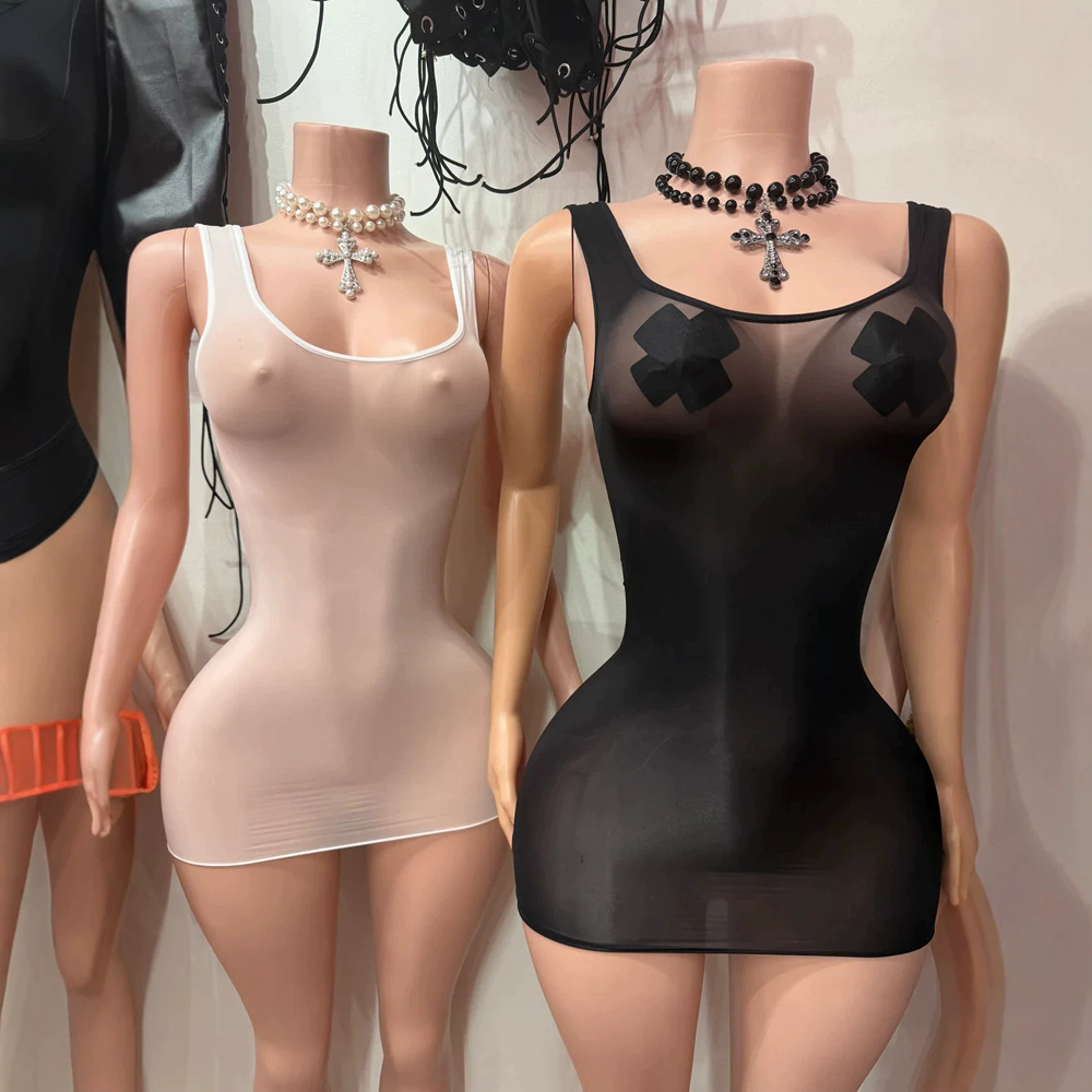 JENYAGE Сексуальное глянцевое  – обзор и цена Sexy Mesh Sheer Bodycon Dress