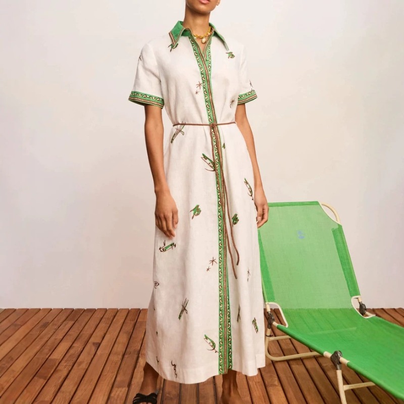 Осень 2026: Новое оригинальное – обзор и цена Casual Loose Linen Shirt Dress